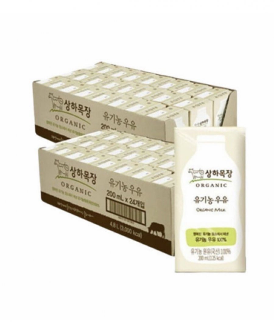 상하목장 유기농 멸균우유 200ml 48팩