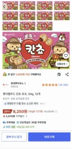 롯데웰푸드 칸초초코, 54g, 12개