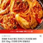국내산 전라도식 배추김치 10kg