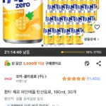 환타제로 파인애플 190ml 30캔