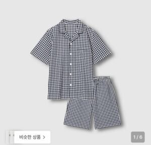 자주 남 시어서커 5부 파자마 세트