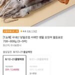 T멤버십 국내산 당일조업 서해안 생물 오징어 얼음포장 700~800g (3~5미)
