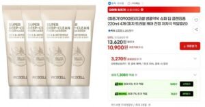 리코셀 병풀약쑥 슈퍼 딥 클렌징폼 220ml 4개