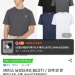 헤지스 단색 면 반팔티셔츠 WHTS5B901