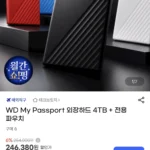 WD My Passport 외장하드 4TB