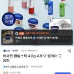 바세린 립밤스틱 4.8g 4개