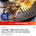 원양산 반건조 오징어 10미 500g