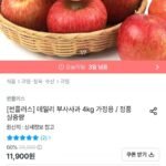 데일리 부사사과 4kg 가정용 / 정품 실중량
