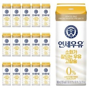 연세우유 소화가 잘되는 우유 고칼슘 (180ml × 16개)