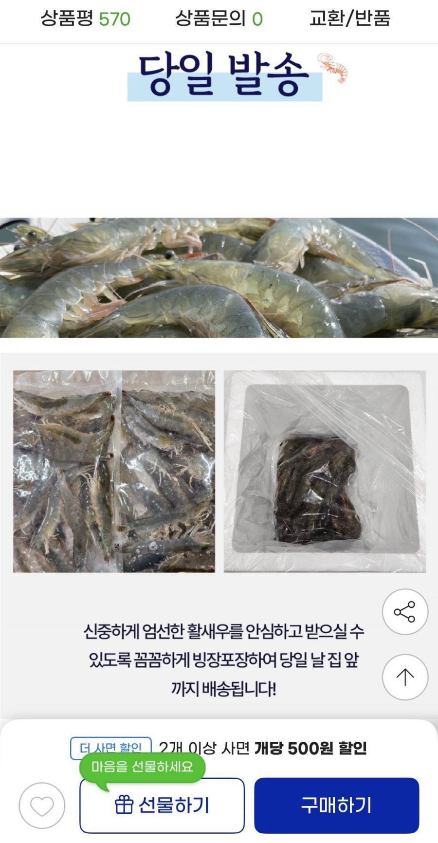 국내산 활새우 1KG (kg당 27미 내외)