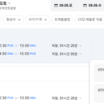 부산-구마모토 0905-0909
