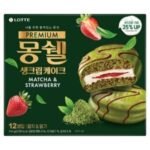 몽쉘 프리미엄 생크림 케이크 말차 스트로베리, 444g (1개)