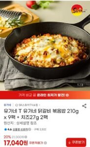 유가네 닭갈비 볶음밥 210g x 9팩 + 치즈27g 2팩