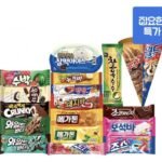 구구 크러스터, 아이스크림바, 일품 팥빙수, 투게더 바닐라, 나랑드사이다 제로, 베베앙 물티슈
