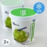 연세우유 전용목장 피스타치오 초코아몬드 아이스크림 (냉동) (474ml × 1개입 × 2개)