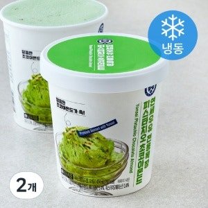 연세우유 전용목장 피스타치오 초코아몬드 아이스크림 (냉동) (474ml × 1개입 × 2개)
