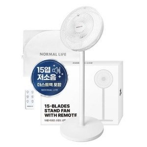 노멀라이프 15엽 리모컨 스탠드 선풍기 퓨어 화이트 (NL-25EF04WH)