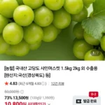16brix당도선별 샤인머스켓 1.5kg (2~4수)