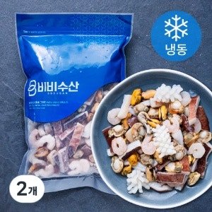 비비수산 깔끔하고 간편한 해물모둠 (냉동), 600g (2개) (600g × 2개)
