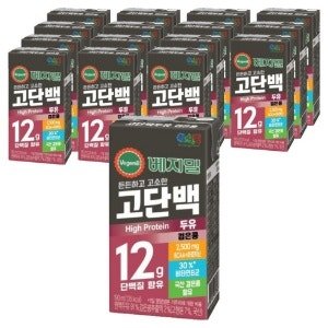 베지밀 고단백두유 검은콩, 190ml (16개)