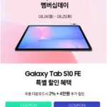 갤럭시탭 S10FE WIFI 128GB
