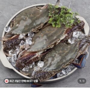 서해안 활 숫 꽃게 1kg 3-5미