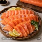 노르웨이산 슈페리얼 생연어 몸뱃살 900g+꼬리 100g