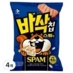 CJ 바삭칩 스팸맛 고단백 쌀과자, 45g (4개)