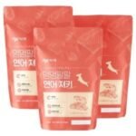 멍멍팔팔 강아지 간식 져키 (연어 × 200g × 3개)