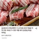 문경 약돌을 먹여 키운 국내산 1+ 한돈 목살 500g