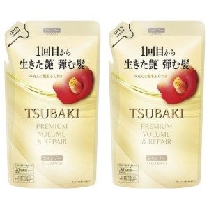 츠바키 프리미엄 볼륨 & 리페어 샴푸 리필용, 300ml (2개) (300ml × 2개)