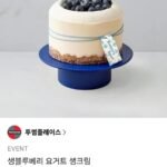 투썸플레이스 생블루베리 요거트 생크림