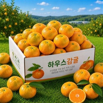 제주 하우스감귤, 특품, 대과, 5kg, 1박스