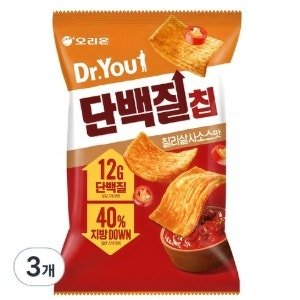 닥터유 오리온 단백질칩 칠리살사맛, 60g (3개) (60g × 3개)