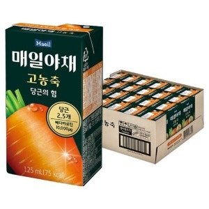 매일야채 고농축 주스 당근의 힘, 125ml (24개) (125ml × 24개)