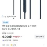 팬톤 C타입 유선 이어폰