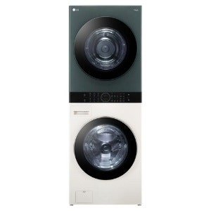 LG전자 트롬 오브제컬렉션 워시타워 세탁기 + 건조기 세트 24kg + 20kg 방문설치 (네이처 베이지(세탁기) / 네이처 그린(건조기) × W20EGZ)