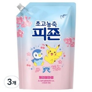 피죤 초고농축 섬유유연제 체리블라썸, 1.3l (3개) (1.3l x 3개)