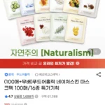 (100매+무배)푸드어홀릭 네이처스킨 마스크팩 100매