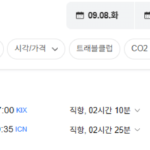 인천-오사카 0908-0910