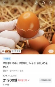 국내산 자연숙성 무항생제 구운계란 60구