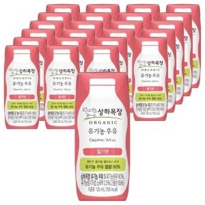 상하목장 유기농 멸균우유 딸기맛, 125ml (24개) (125ml × 24개)