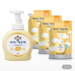 아이깨끗해 핸드워시 490ml 본품 1개+450ml 리필 3개