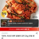 국내산 배추 겉절이 김치 2kg