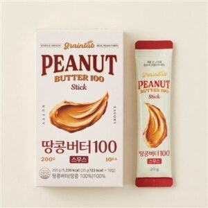그레인랩 땅콩버터100 스무스, 20g, 10포, 4박스