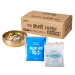풀무원 물냉면 10인분 쫄깃냉면사리 10p + 깔끔한냉면육수 10p 세트 4.4kg (1세트)