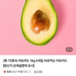 후숙 아보카도 1kg 6개입 바로먹는 아보카도