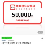 컬쳐랜드 5만원권