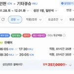 인천-기타큐슈 1128-1201