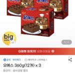 오예스 360g(12개) x 3박스